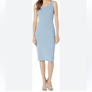 Betsey Johnson Light Blue Sleeveless scuba midi mid length Dress size small 4
